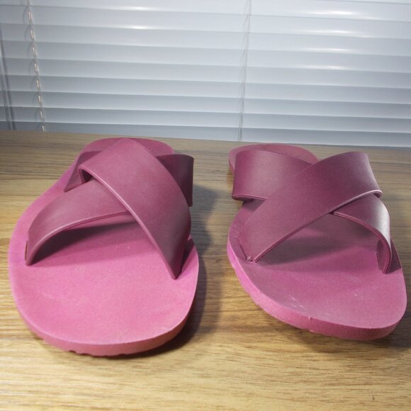 Free People Slip On Crisscross Rubber Sandals Women's US 10-11 EUR 41-42 - Picture 3 of 6